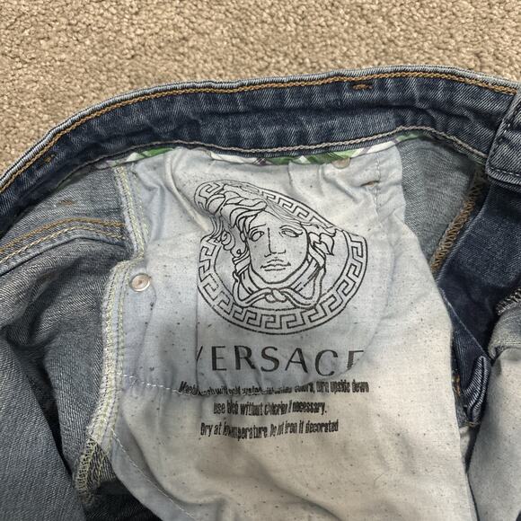 Vintage y2k Versace Super Skinny Jeans 38x32 - Picture 3 of 7
